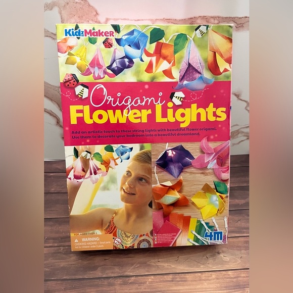 4M Kidzmaker Origami Flower Lights Kit New Sealed Craft Teen Creative Decoration - Picture 1 of 1